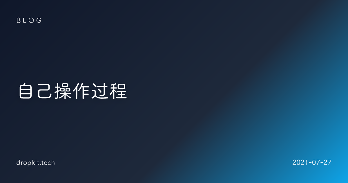 自己操作过程