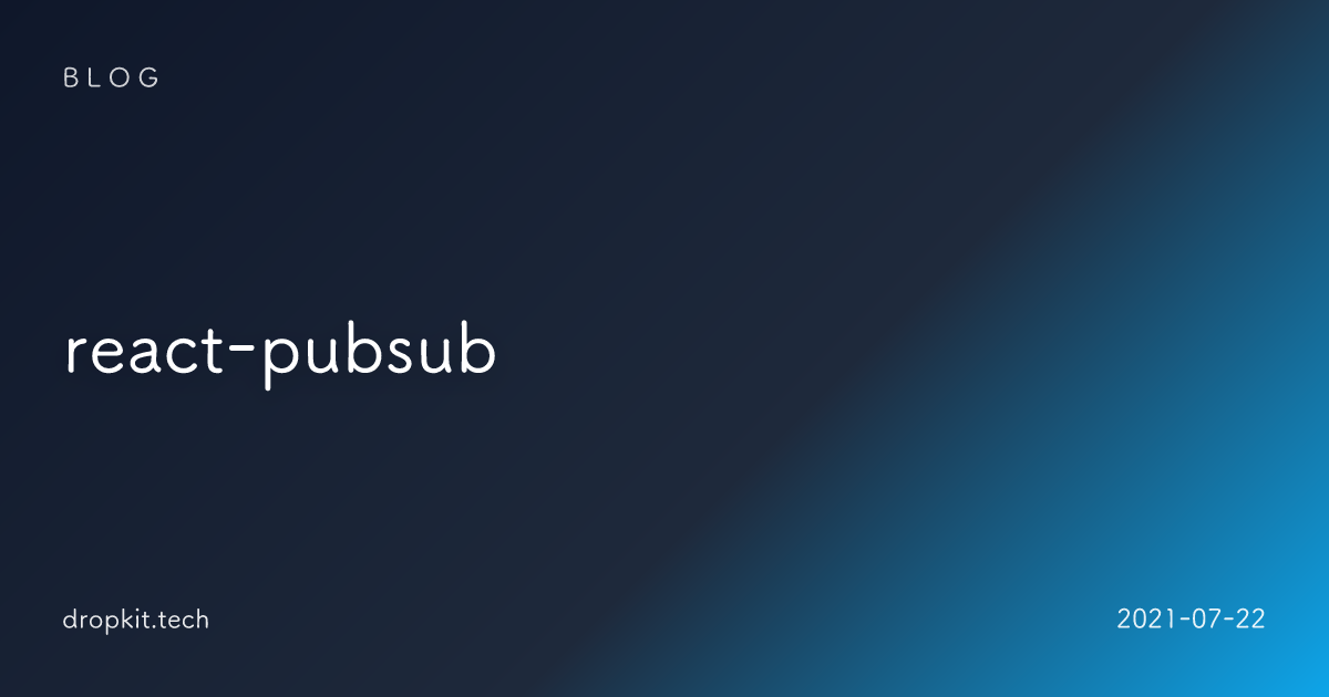 react-pubsub訂閲與發佈